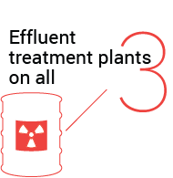 effluent treatment plants on all 3