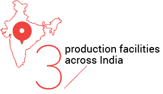 3 production facilities across India